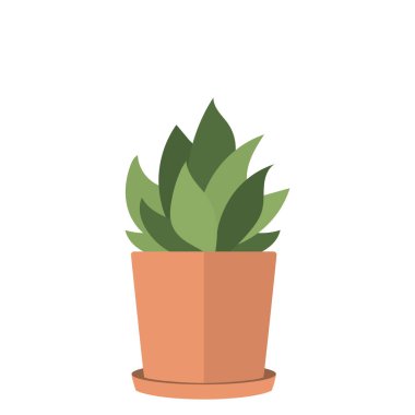 Şirin kapalı bitki simgesi Vektör illüstrasyonu