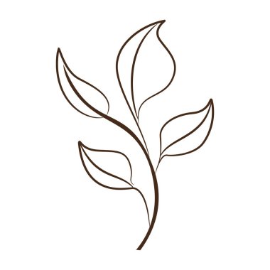 Klasik el yapımı yaprak çizimi Vektör illüstrasyonu