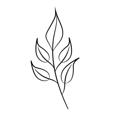 Klasik el yapımı yaprak çizimi Vektör illüstrasyonu