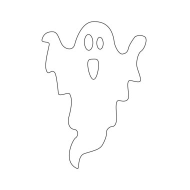 Ürkütücü hayalet karakter Vektör illüstrasyonu