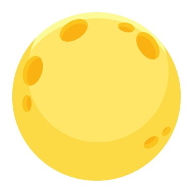 Renkli parlak ay vektörü illüstrasyonu