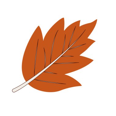 Düz renkli sonbahar yaprağı ikonu Vektör illüstrasyonuName