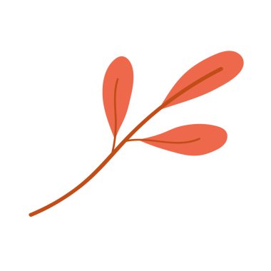 Düz renkli sonbahar yaprağı ikonu Vektör illüstrasyonuName