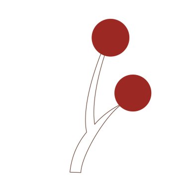 Düz renkli sonbahar dal simgesi Vektör illüstrasyonuName