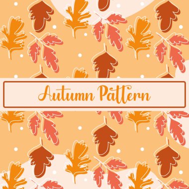 Renkli sonbahar şablonu arkaplan vektörü illüstrasyonu