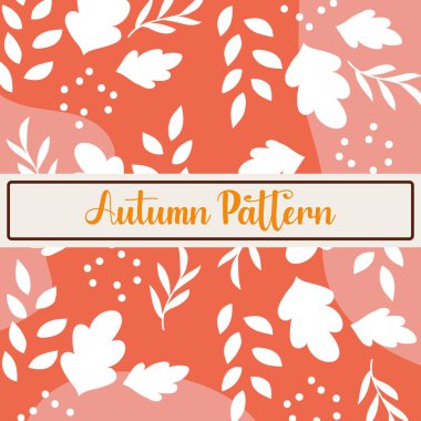 Renkli sonbahar şablonu arkaplan vektörü illüstrasyonu