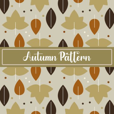 Renkli sonbahar şablonu arkaplan vektörü illüstrasyonu