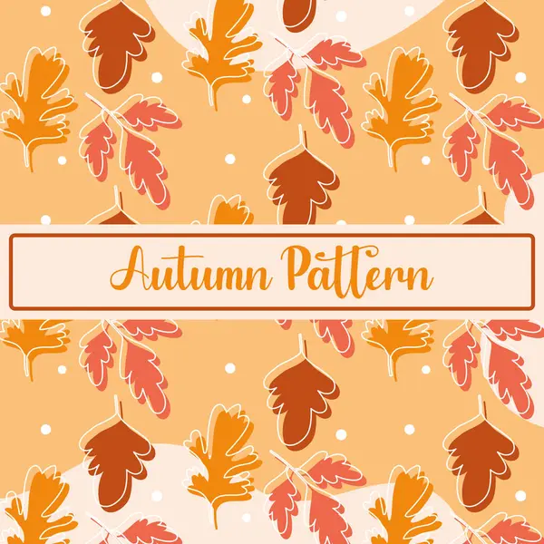 Renkli sonbahar şablonu arkaplan vektörü illüstrasyonu