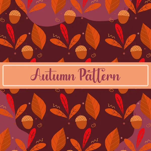 Renkli sonbahar şablonu arkaplan vektörü illüstrasyonu