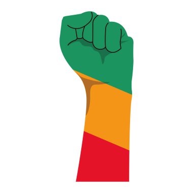 Resmedilmiş el kaldırma hareketi Vektör illüstrasyonuName