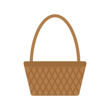 İzole edilmiş ahşap sepet taşıyıcı illüstrasyonu