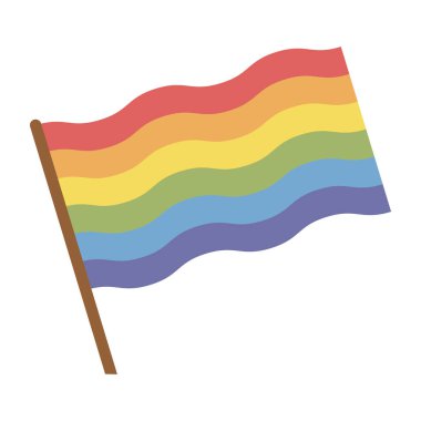 Renkli lgbt bayrak Vektörü illüstrasyonu