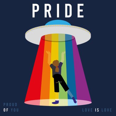 UFO uzay gemisi Pride poster temsilciliği