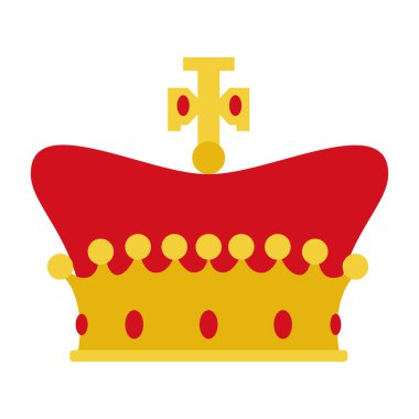 Renkli kraliyet taç simgesi Vektör illüstrasyonu
