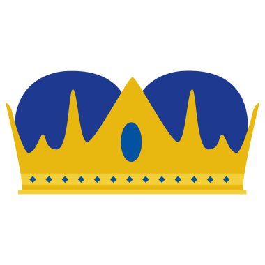 Renkli kraliyet taç simgesi Vektör illüstrasyonu