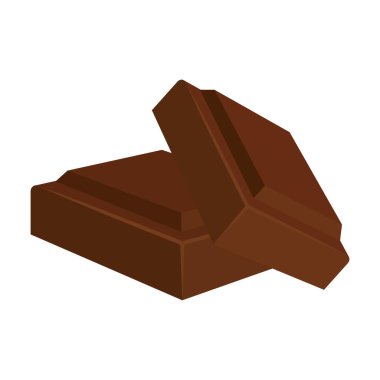 Bir çift çikolata kare vektör illüstrasyonu