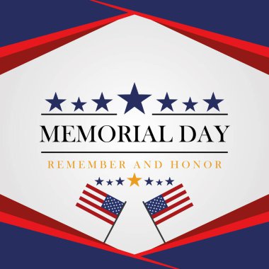 Vintage Anma Günü poster illüstrasyonu