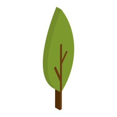 Renkli izometrik ağaç simgesi Vektör illüstrasyonu