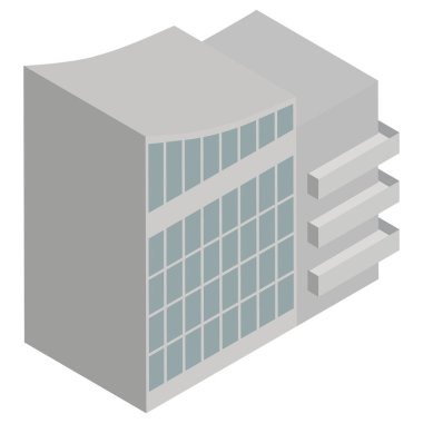Renkli izometrik yapı ikonu Vektör illüstrasyonu