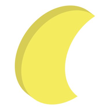 Isometric ay simgesi Vektör illüstrasyonu