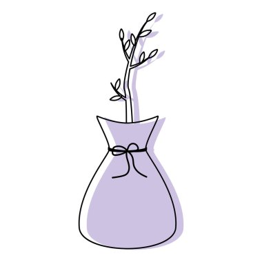 Renkli bahçe yeni bitki ikonu Vektör illüstrasyonu