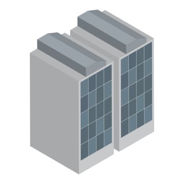 Renkli izometrik yapı ikonu Vektör illüstrasyonu
