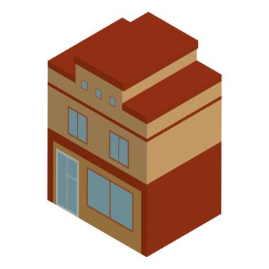 Renkli izometrik yapı ikonu Vektör illüstrasyonu