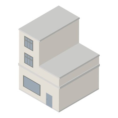 Renkli izometrik yapı ikonu Vektör illüstrasyonu