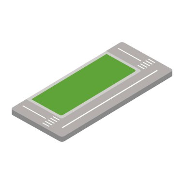 Isometric boş sokak vektörü illüstrasyonu