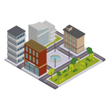 Şehir Vektörü illüstrasyonunun özgün görünümü