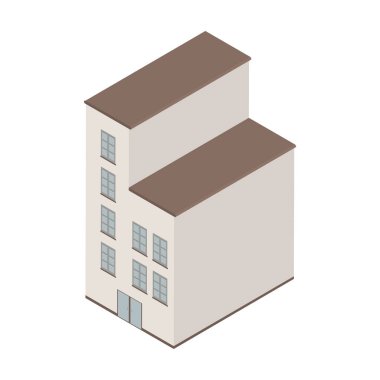 Renkli izometrik yapı ikonu Vektör illüstrasyonu