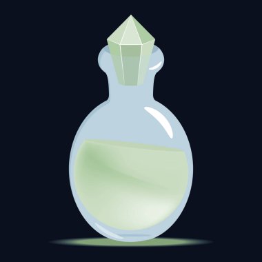 Renkli sihirli iksir şişe taşıyıcı illüstrasyonuName