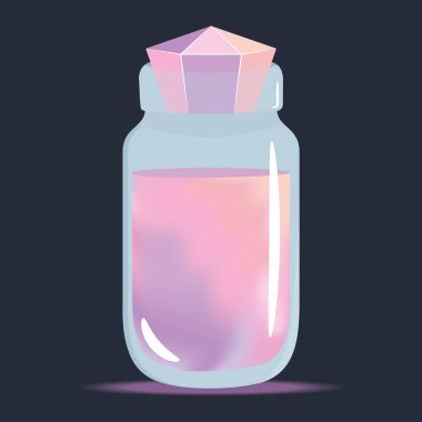 Renkli sihirli iksir şişe taşıyıcı illüstrasyonuName