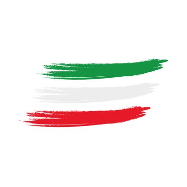 İtalya Vektör illüstrasyonunun ayrık suluboya bayrağı