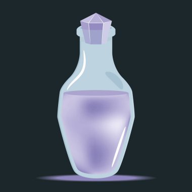Renkli sihirli iksir şişe taşıyıcı illüstrasyonuName