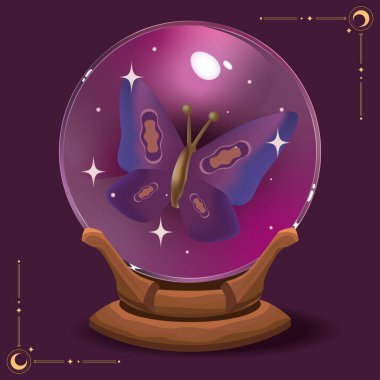 Kelebek vektör resimli falcı topu