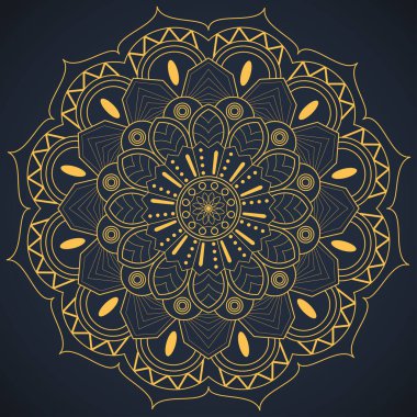 Altın mandala desenli Vektör illüstrasyonu