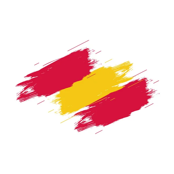 Bandiera Isolata Della Spagna Disegno Piatto Illustrazione Vettoriale Grafiche Vettoriali