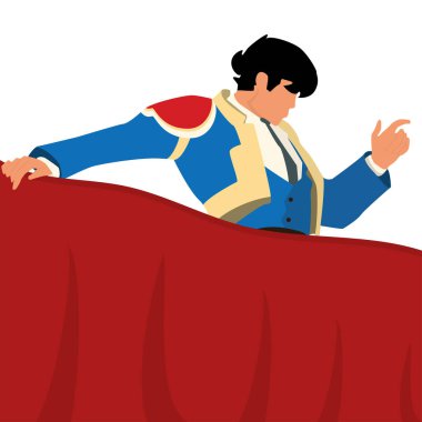 İzole edilmiş tipik İspanyol boğa güreşçisi İspanyol kültürü Vektör illüstrasyonu