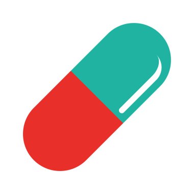 Renkli tıbbi hap ikonu Vektör illüstrasyonu