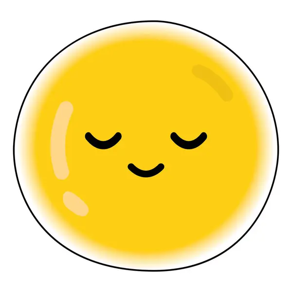 Şirin Mutlu Emoji Simgesi Vektör Illüstrasyonu Telifsiz Stok Illüstrasyonlar