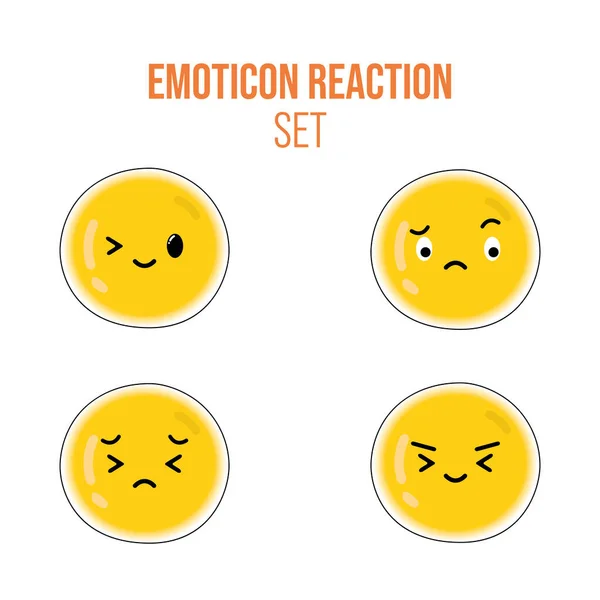 Icone Emoji Set Illustrazione Vettoriale Vettoriale Stock