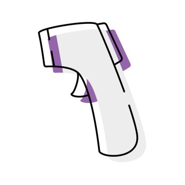 Renkli dijital termometre Tıp simgesi Vektör illüstrasyonu