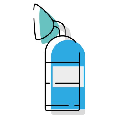 Renkli oksijen tüpü İlaç ikonu Vektör illüstrasyonuName