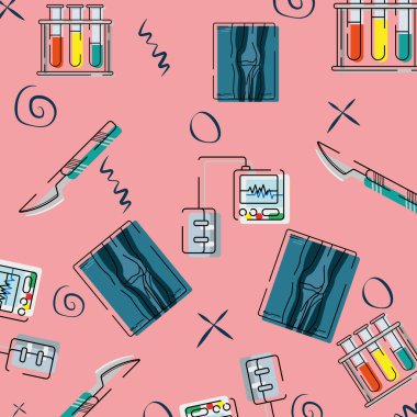 Tıbbi simge Deseni Arkaplan Vektörü illüstrasyonu