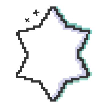 Boş pikselli çizgi roman sohbet vektörü illüstrasyonuName