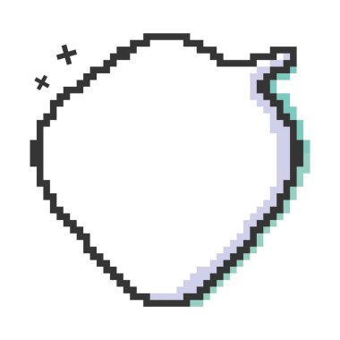 Boş pikselli çizgi roman sohbet vektörü illüstrasyonuName