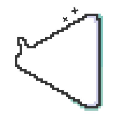 Boş pikselli çizgi roman sohbet vektörü illüstrasyonuName