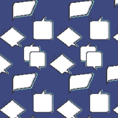 Çizgi balon sohbet şablonu arkaplan vektörü illüstrasyonu