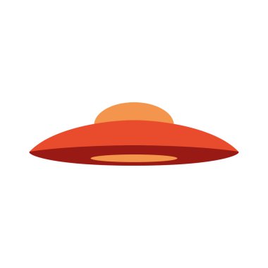 Renkli UFO uzay gemisi simgesi Vektör illüstrasyonu